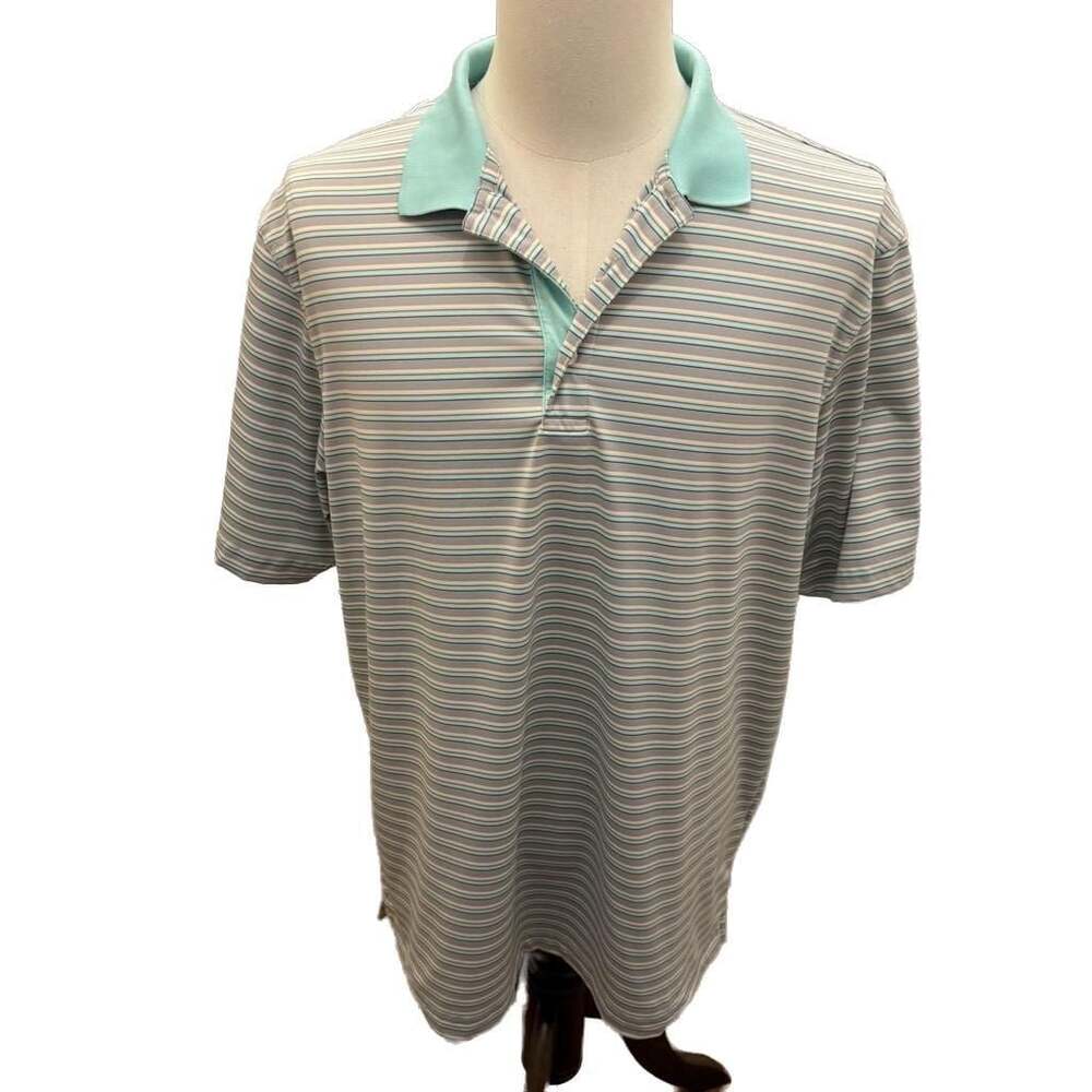 Southern Shirt Men's Large Striped Short Sleeve Performance Polo